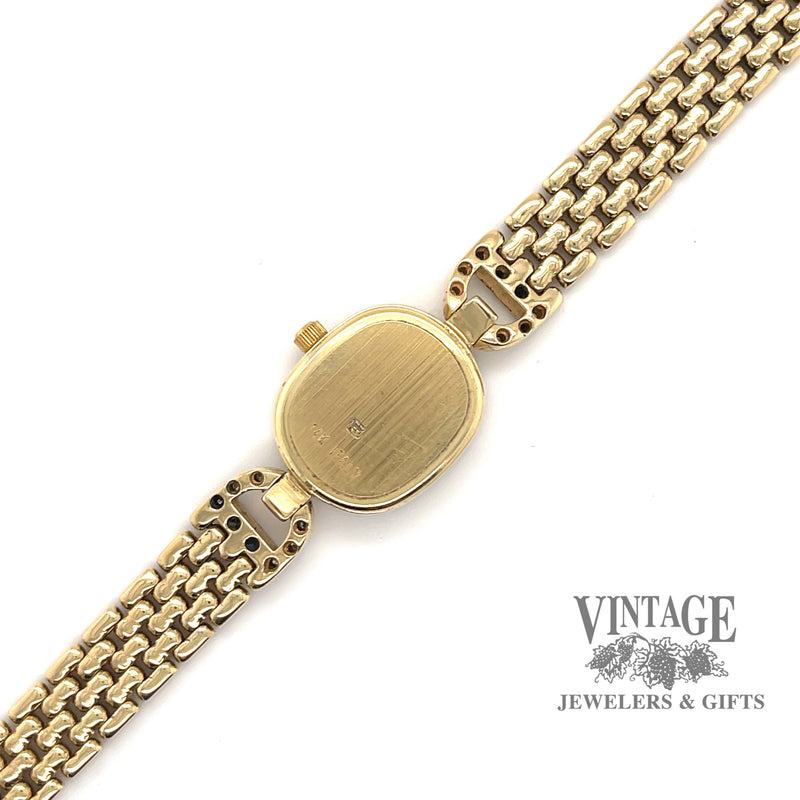 Ladies Geneve 14k gold diamond watch