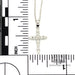 Marquise shaped diamond 14kw gold cross necklace scale