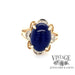 Fine lapis lazuli 14 karat yellow gold ring