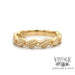 18k gold Leaf motif  ring with satin finish