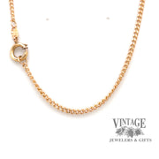 18 karat rose gold curb link chain