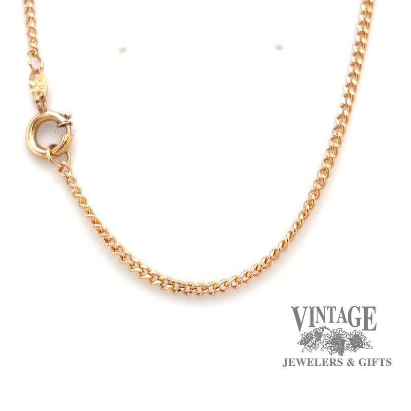 18 karat rose gold curb link chain
