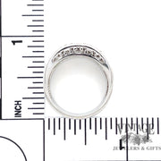 Marquise patterned 14kw gold diamond ring scale