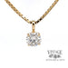 1.12 carat round natural diamond 14ky gold pendant
