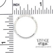 Diamond hand engraved 14kw gold wedding band scale