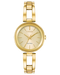 Ladies Eco drive yellow tone watch with fashion bracelet