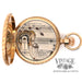 American Waltham Pocket watch in 14k multi color gold case, open view of movement.