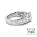 Platinum 2 carat center Princess cut diamond ring, sside