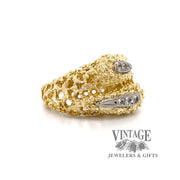 Organic bypass 18ky gold ring angle