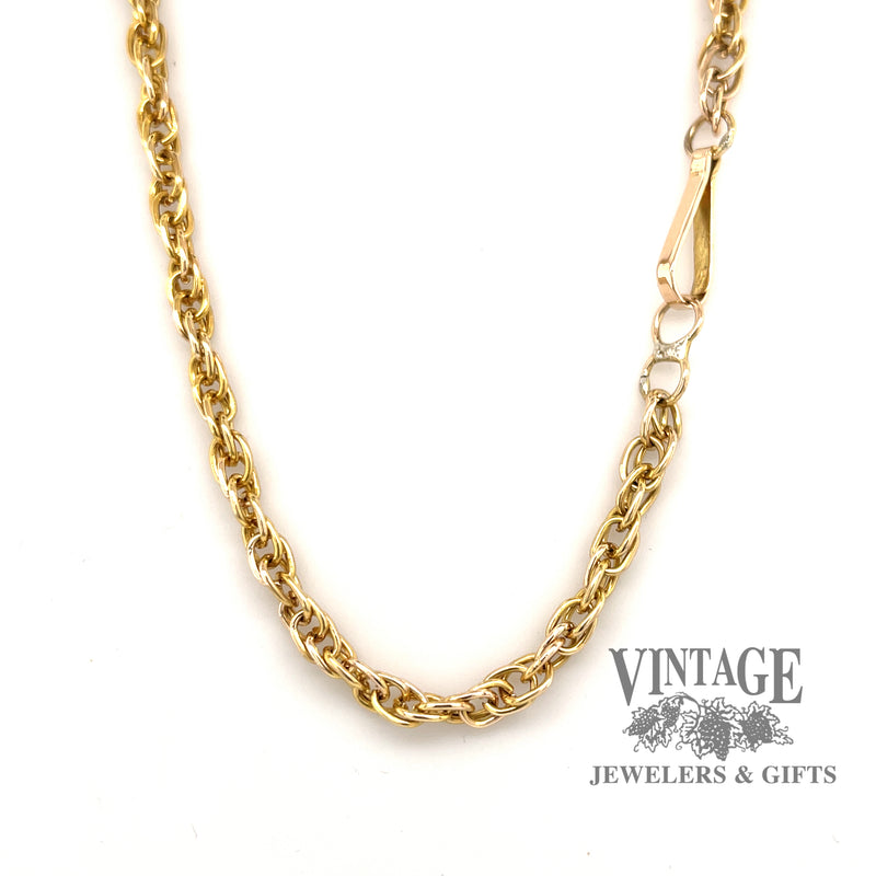 20" Open rope 14ky gold chain