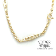 Vintage fancy link 18ky gold 36.5” station chain