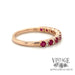Ruby and diamond 14kr gold ring side