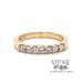 Seven diamond 14ky gold ring band