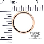 Hammered 14kr gold ring band scale