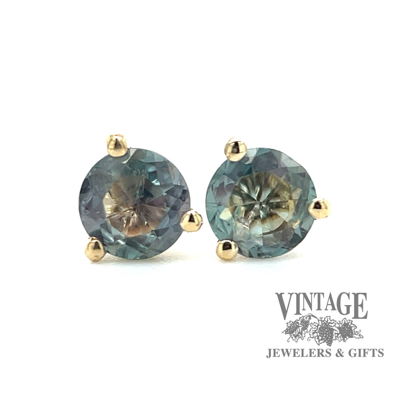 .46 CTW Natural alexandrite 14ky gold stud earrings