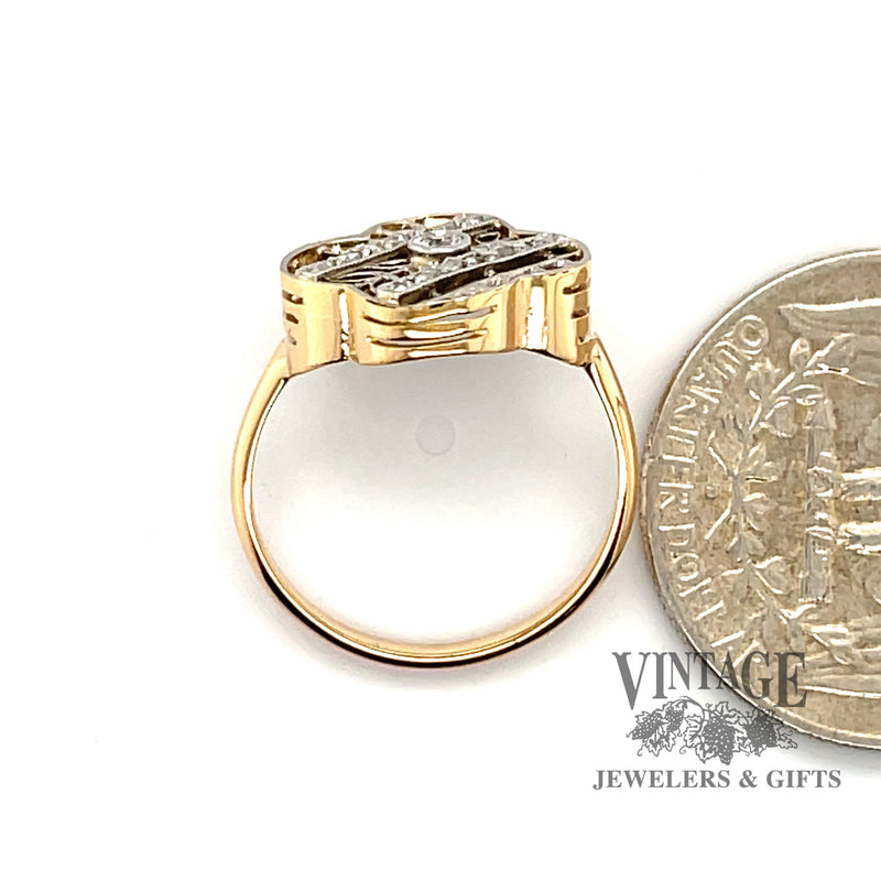 Antique Victorian filigree .20 ctw diamond ring