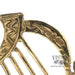 9 karat yellow gold antique Irish harp hand engraved charm, side view