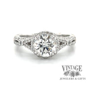 14kw and rose gold designer diamond ring by Verragio