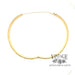 Hinged 14ky gold striped pattern bangle bracelet open