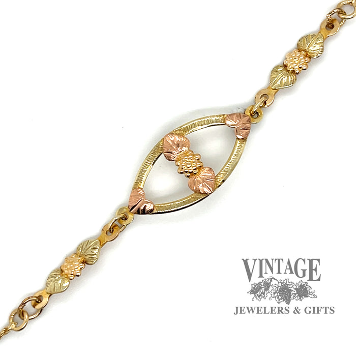 Diamond-Cut Greek Key Bracelet 14K Yellow Gold 7.25