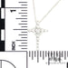 Diamond “bubble” 14ky gold cross necklace scale