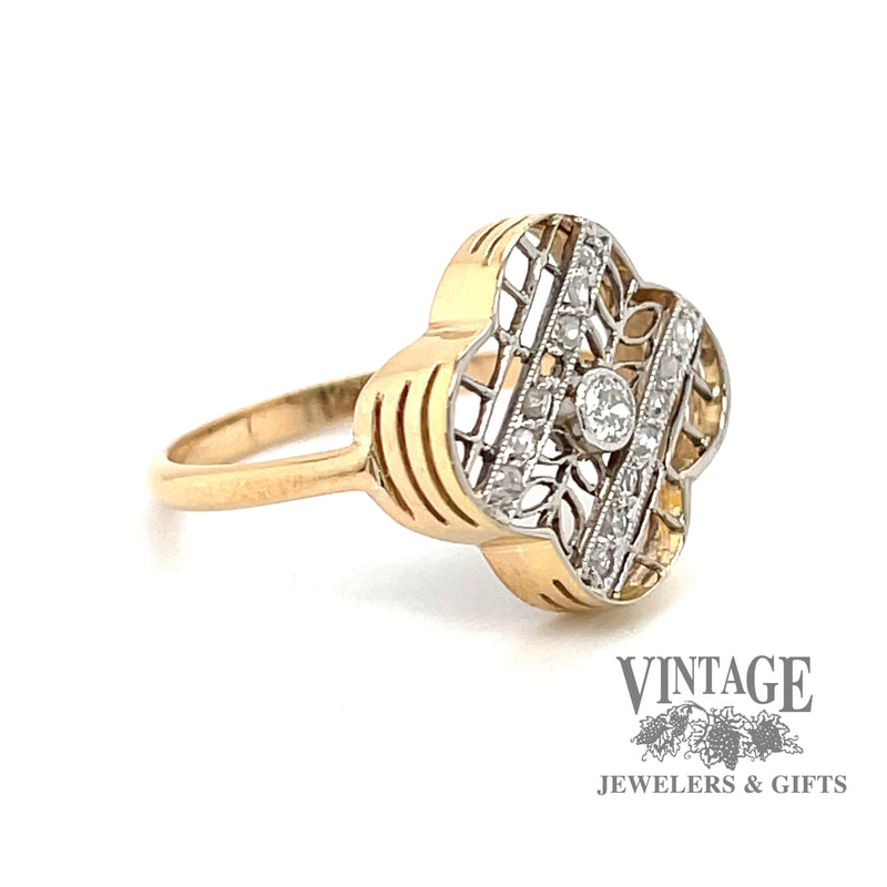 Antique Victorian filigree .20 ctw diamond ring