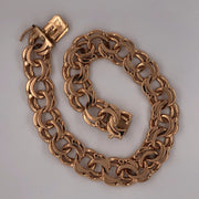 Picture of 18K yellow gold  8-7/8" wide bismarck link bracelet.