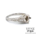 Vintage inspired 14kw diamond ring for 1 carat center stone angle