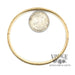 Hinged 14ky gold argyle pattern bangle bracelet quarter for scale
