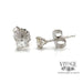 14 karat white gold .32 ct. total weight diamond martini style stud earrings