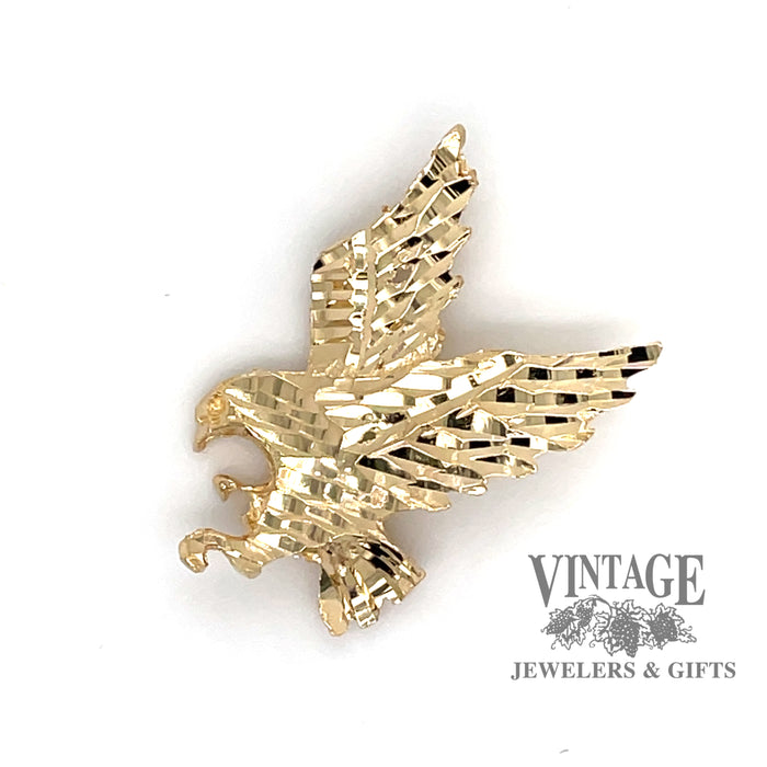 Flying eagle 14ky gold Charm