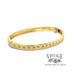 Rustic 14ky satin gold hinged diamond bangle bracelet angle