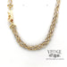 14 karat two-tone gold 20.5" braided serpentine chain necklace