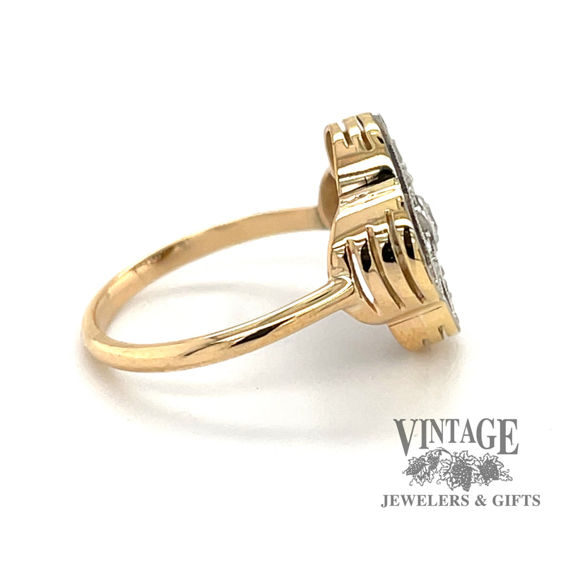 Antique Victorian filigree .20 ctw diamond ring