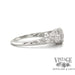 .44 antique diamond 14kw floral filigree ring side