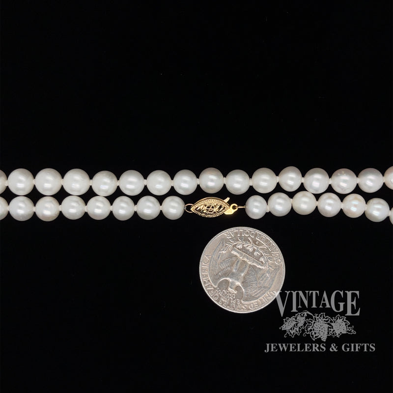 18" freshwater pearl necklace with 14ky gold clasp
