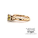 14 karat two tone gold round Golden sapphire ring, side view