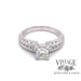 18 karat white gold princess cut diamond engagement ring