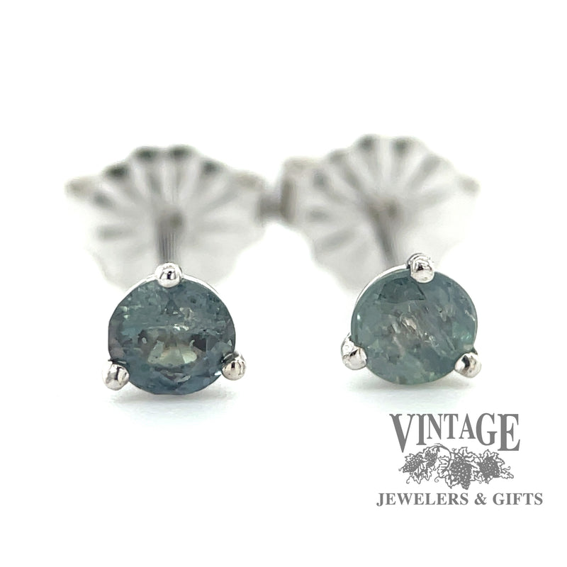 .43 CTW natural alexandrite 14kw gold stud earrings