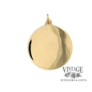 St. Christopher 14ky gold 22mm medallion reverse