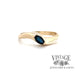 14 karat yellow gold blue marquise sapphire ring