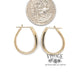 Diamond hoop 14ky gold earrings quarter for scale