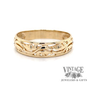 14 karat yellow gold openwork "vines" design  ring