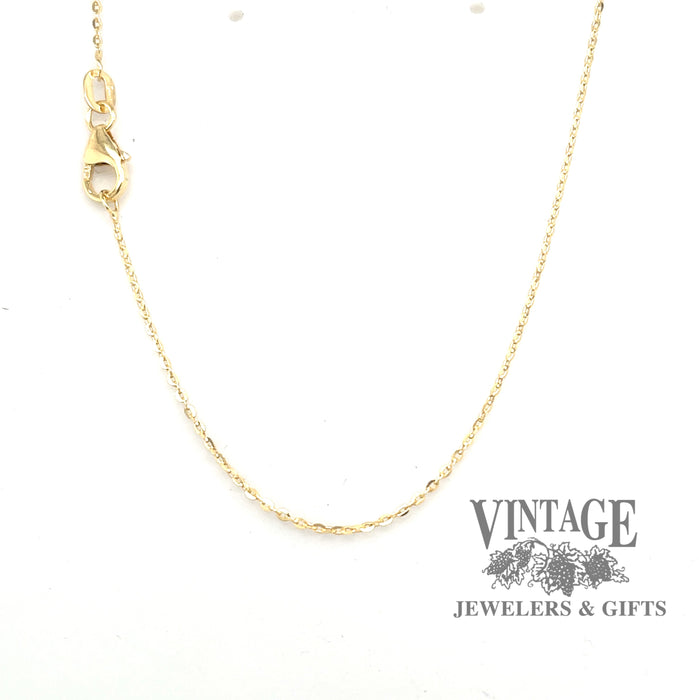 18k gold 18" 1.15 mm cable chain