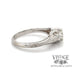 .50 Carat diamond solitaire vintage inspired 14 karat white gold ring, side view