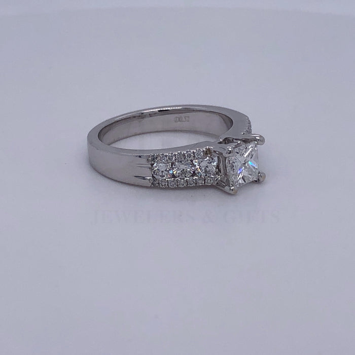 .64 carat Princess cut diamond 18k white gold ring.
