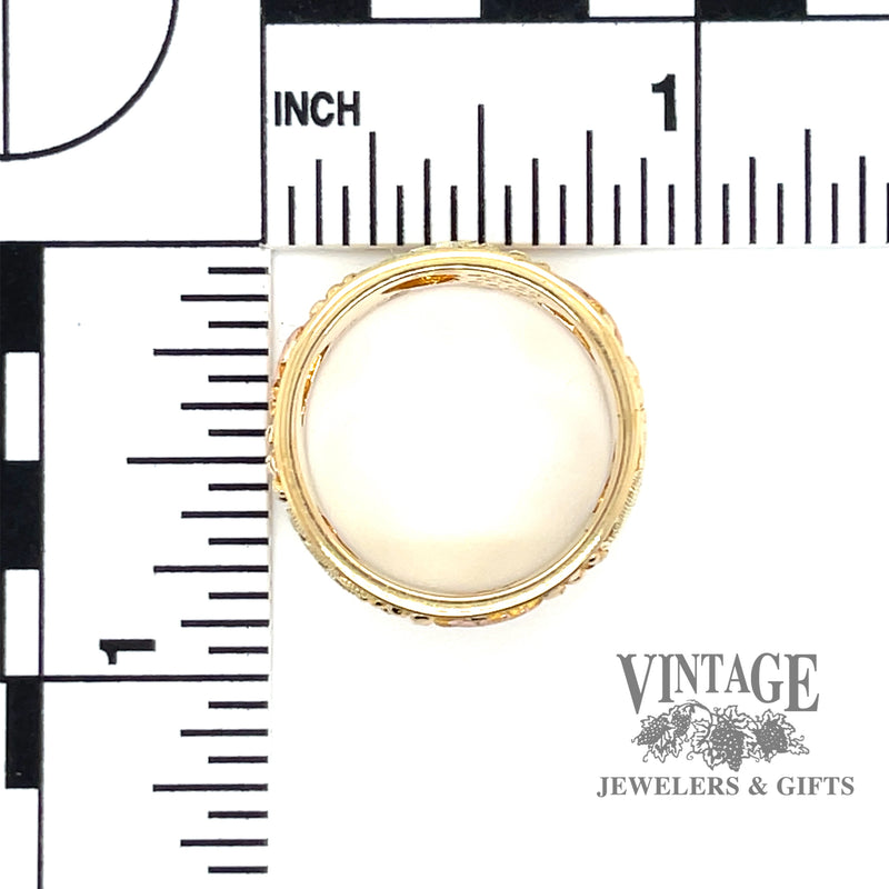 Black hills gold 12k grape motif ring