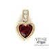 Heart shaped garnet and channel set pendant