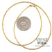 14ky gold 16.5" round spiral mesh choker, shown with a quarter for size reference