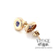 14 karat yellow gold bezel set tanzanite earrings